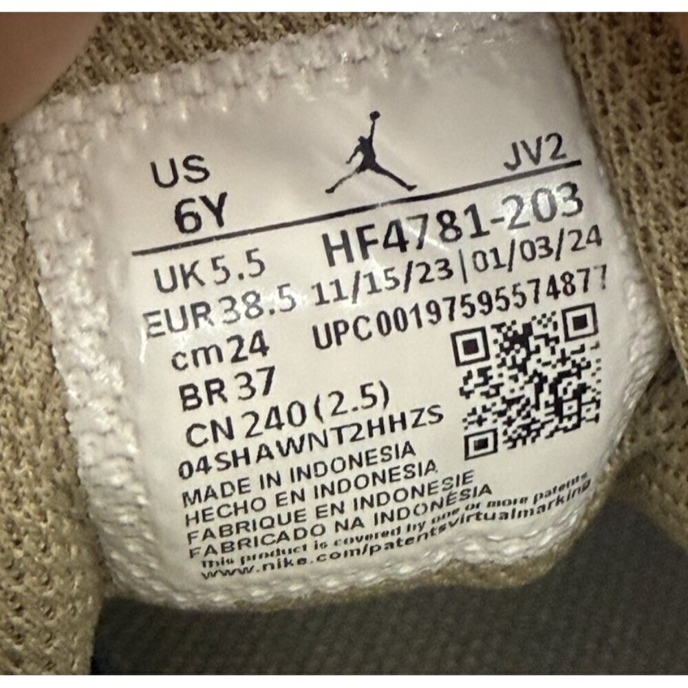 Nike Air Jordan 1 Mid GS Legend Brown Khaki Kids Size 6 Y HF4781-203 Sneakers - Picture 9 of 9